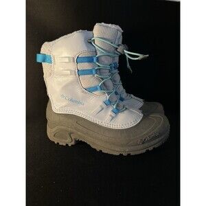 Columbia Bugaboot Celsius Snow Boots Youth Sz 6 Gray Leather Lace Up Waterproof